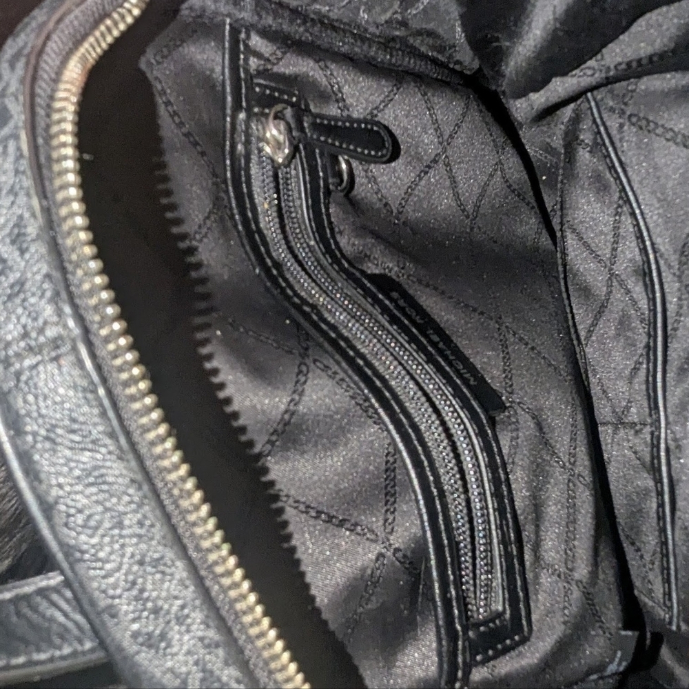 Michael Kors White and Gray Signature Mini Backpack - Picture 6 of 8